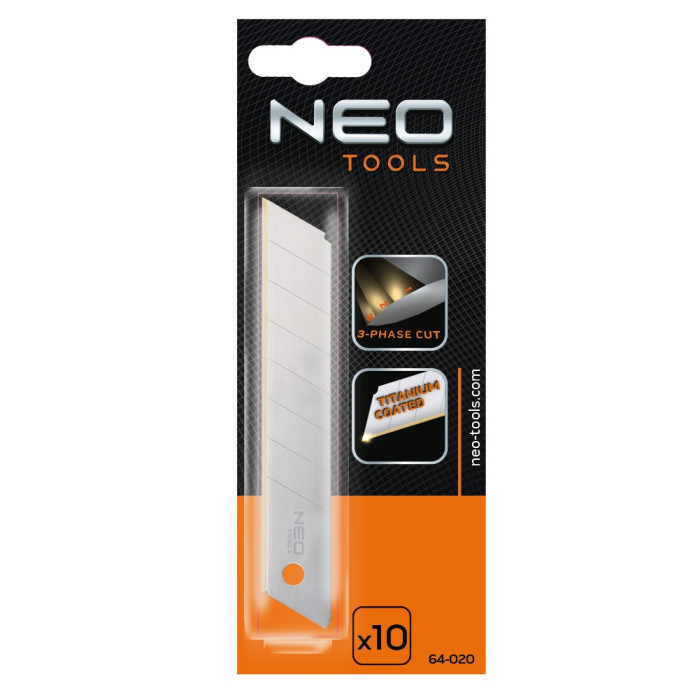 Neo Tools Лезо сегментоване, 18х0.5мм, край з титановим покриттям, 10шт (64-020)