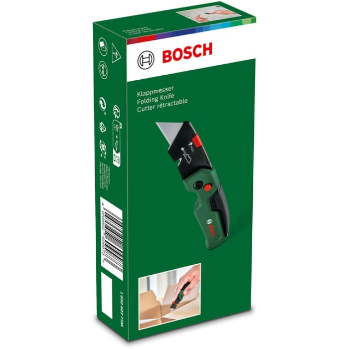 Ніж будівельний трапецієподібний складний Bosch, корпус пластик, 144мм (1600A0275M)