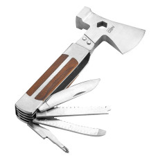 Neo Tools Мультитул, 11в1, молоток, сокира, гайковий ключ, рулетка, викрутка SL і PH, скребок, пила, напилок, ніж, консервний ніж, чохол (63-112)