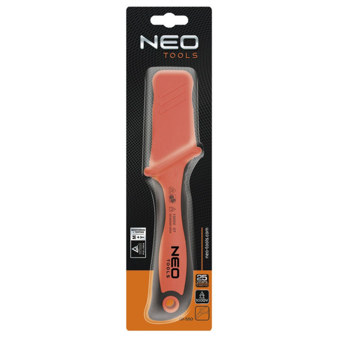 Neo Tools Ніж монтерський, діелектричний, для робіт під напругою 1000В, лезо 50мм, 190мм (01-550)
