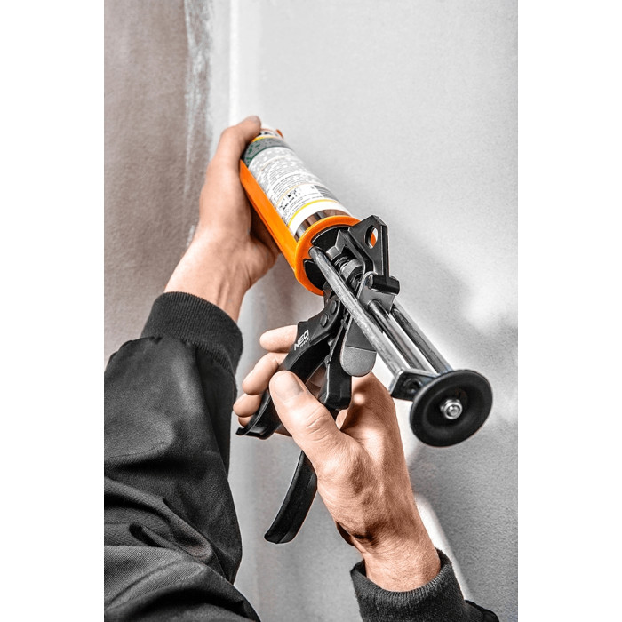 Neo Tools Пістолет для герметика, 300мл, корпус листовий метал 1.7мм, робоча частина 250мм (61-004)