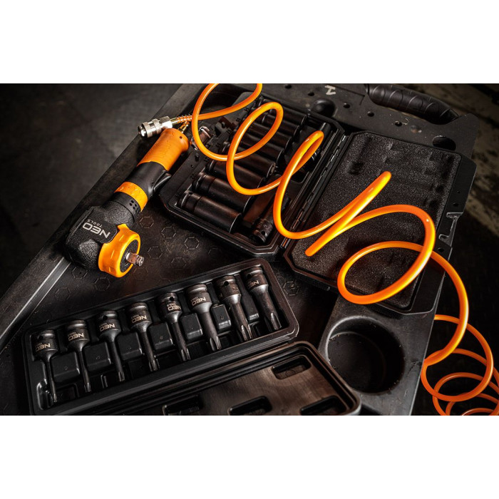 Neo Tools Шланг пневматичний спіральний, 5x8мм, 8бар, поліетилен, 10м (14-804)