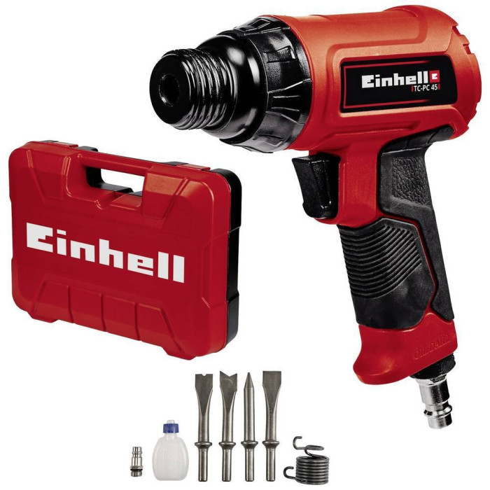 Молоток відбійний Einhell TC-PC 45 пневматичний, 6.3бар, повітря 113л/хв, 1.2Дж, 4500уд/хв, 1кг (4139040)