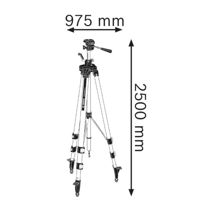 Штатив Bosch BT250 для оптичних нівелірів, 1/4