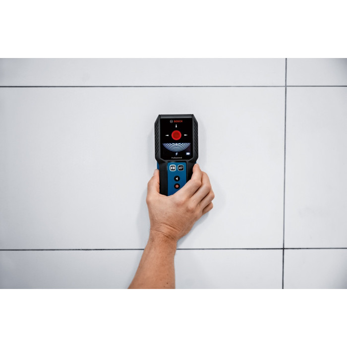 Детектор акумуляторний Bosch GMS 120-27 Professional, до 120мм, 2ААх1.5В, IP54, чохол, 0.24кг (0601081700)