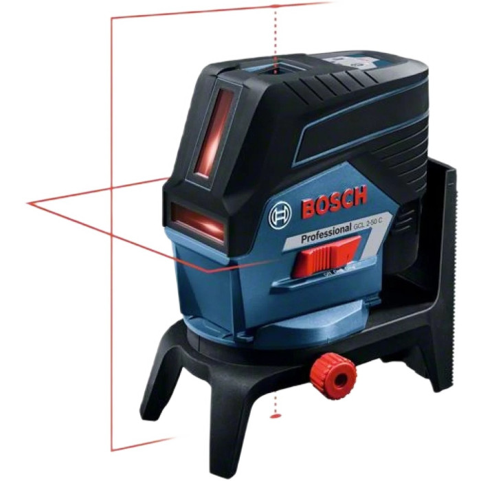 Нівелір лазерний Bosch GCL2-50C+RM2 до 20м, ±0.3мм/м, 4AAx1.5В, IP54, чохол, мішеннь, кейс, 0.6кг (0601066G03)