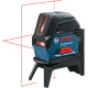 Нівелір лазерний Bosch GCL2-50+RM1+BM3 до 20м, ±0.3мм/м, 4AAx1.5В, IP54, чохол, мішеннь, кейс, 0.6кг (0601066F02)
