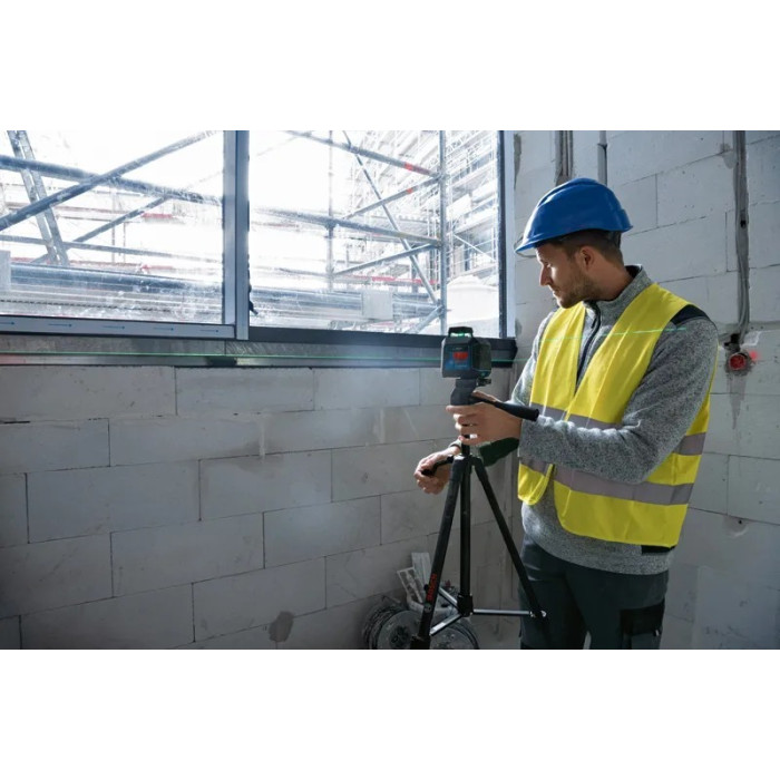 Нівелір лазерний Bosch Professional GLL2-20G + BT150 до 10м, ±0.2мм/м, 4AAx1.5В, штатив, чохол, 0.62кг (0601065001)