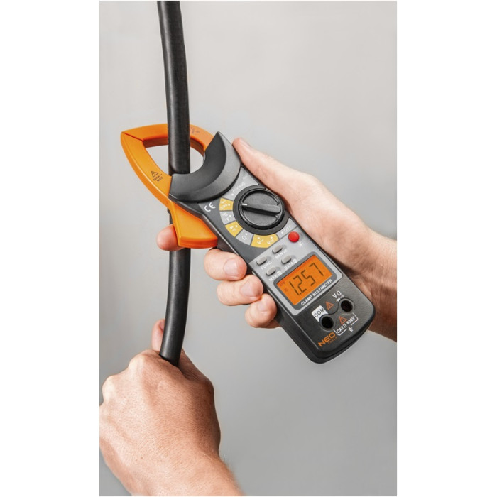 Neo Tools 94-002 Кліщі електровимірювальні, діаметр дроту до 37мм, РК дисплей з підсвічуванням, показання до 1999, чохол (мультиметр) (94-002)