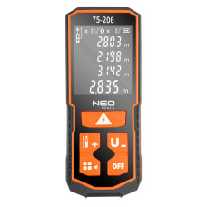 Neo Tools Далекомір лазерний, 0.05-100м, ±2мм, 0.96кг (75-206)