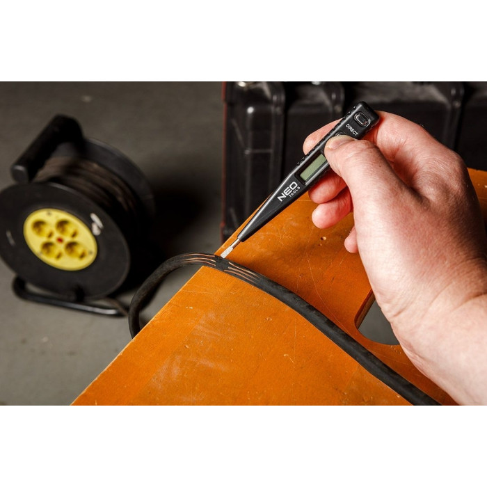 Детектор напруги Neo Tools, 12-250В, РК-дисплей (94-005)