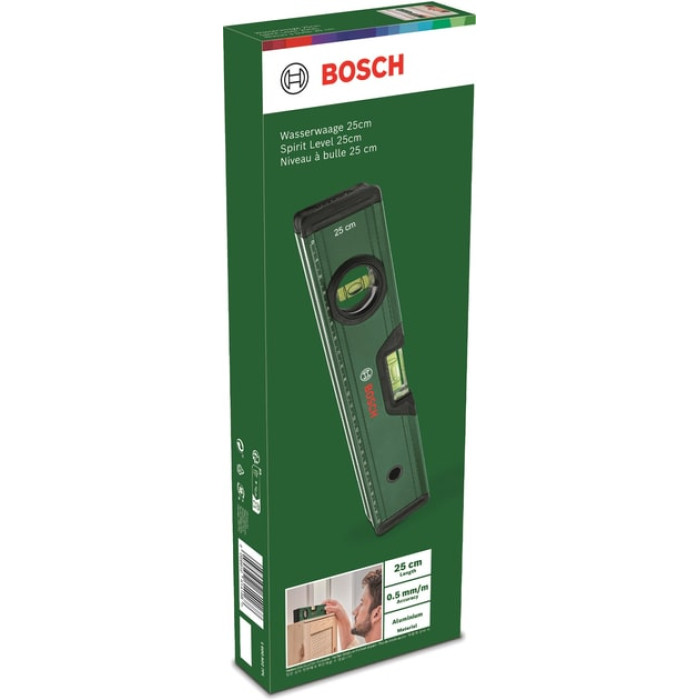 Рівень Bosch, 25см, 2 капсули, алюмінієвий (1600A032V5)