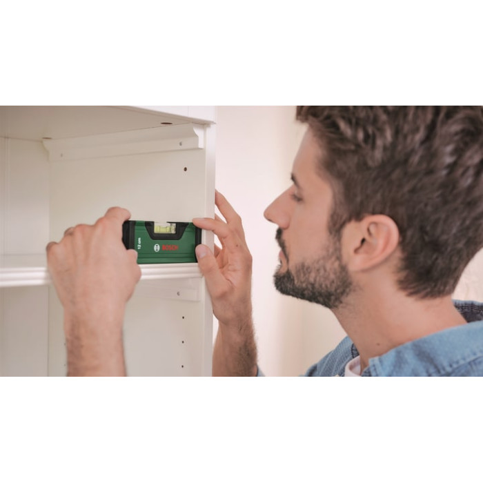 Рівень Bosch, 12см, 1 капсула, алюмінієвий корпус (1600A02H3H)