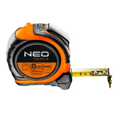 Neo Tools 67-198 Рулетка, сталева стрiчка 8 м x 25 мм, магнiт, двохстороннiй друк (67-198)