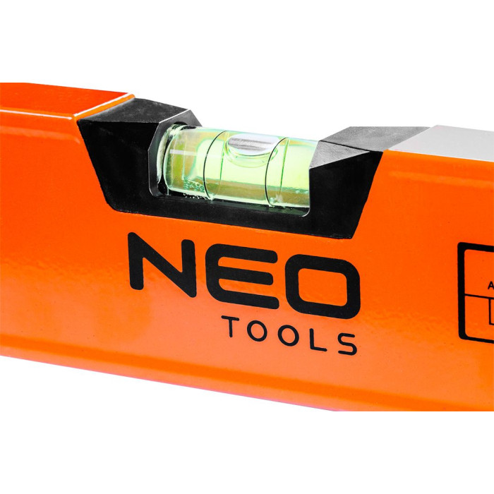 Neo Tools Рівень алюмінієвий, 40 см, 2 капсули, фрезерований (71-081)