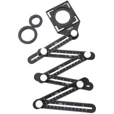 Neo Tools кутова, алюміній, 6 плечей шкалою 0-6 см, отвори у шаблоні 2.5/4/4.5 см (72-351)