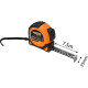 Рулетка Neo Tools Super Black, 7.5мx25мм, з фіксатором змотування, магніт (67-244)