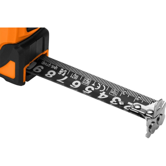 Рулетка Neo Tools Super Black, 5мx25мм, з фіксатором змотування, магніт (67-243)