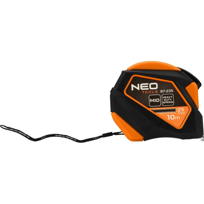 Рулетка Neo Tools, 10мx25мм, з фіксатором змотування, магніт (67-235)