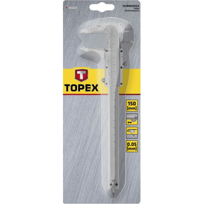 Topex Штангенциркуль, 150 мм, точність виміру 0.05 мм/м (31C615)