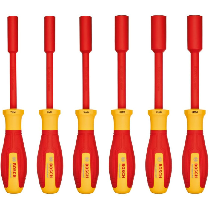 Ключі торцеві шестигранніBosch Professional, набір 6 шт, VDE (1600A02NF3)