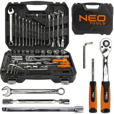 Neo Tools Набір інструменту 1/2", 1/4", CrV, 77 од. (08-915)