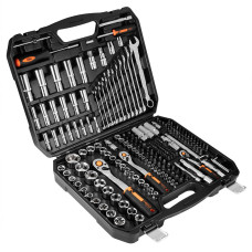 Neo Tools Набір інструментів, 219шт, 1/2", 1/4", 3/8", CrV, кейс (10-076)