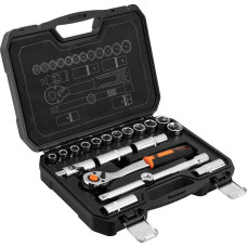 Neo Tools Набір інструментів, Набір торцевих головок, 20шт, 1/2", тріскачка 90 зубців, CrV, кейс (10-032N)