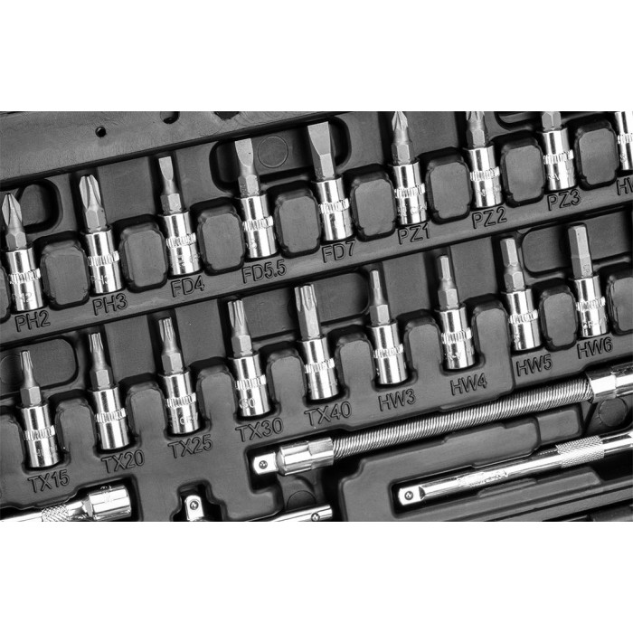 Neo Tools Набір інструментів, Набір торцевих головок, 53шт, 1/4