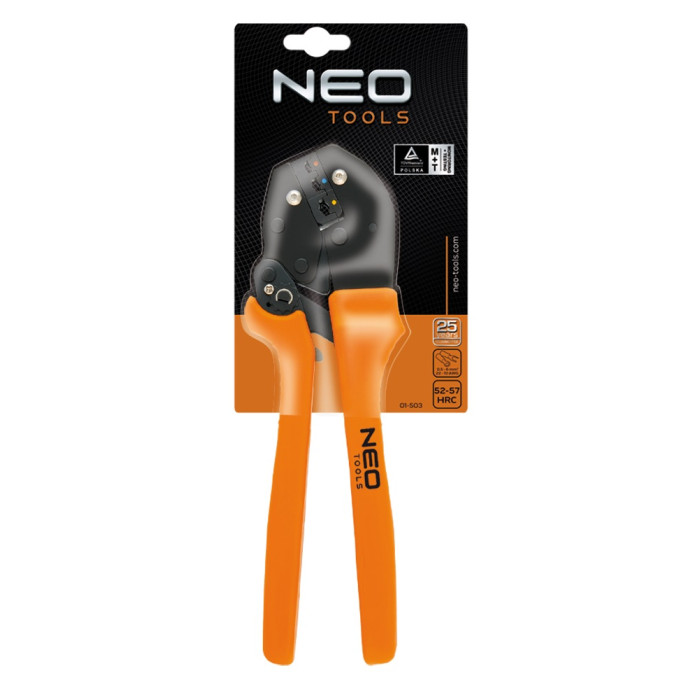 Neo Tools Кліщі обтискні, для обтиску наконечників 0.25-6мм кв., 250мм (01-503)