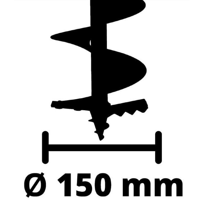 Einhell Грунтовий бур акумуляторний GP-EA 18/150 Li BL - Solo, 18В, PXC, 125 об/хв, бур 80/15 см (3437000)