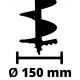 Einhell Грунтовий бур акумуляторний GP-EA 18/150 Li BL - Solo, 18В, PXC, 125 об/хв, бур 80/15 см (3437000)
