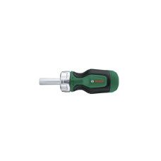 Викрутка Bosch з тріскачкою, 6 насадок, руків'я TPR (PZ1,PZ2,PH2,SL4,TX25,HEX5), 111мм, сталь CrV (1600A032UZ)