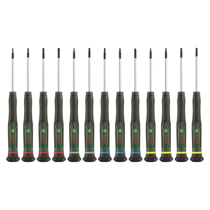 Викрутка прецизійна Bosch набір 13шт, SL, PH, TX, HEX, сталь CrV (1600A02Z9N)
