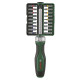 Викрутка Bosch з тріскачкою, 18 біт, 225мм, сталь CrV (1600A02Z9A)
