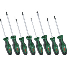 Викрутка Bosch набір 8шт, SL 4, 6.5 мм, PH1х100 мм, PH2х125 мм, PZ1х100 мм, PZ2х125 мм, Т20х100, Т25х100 (1600A02BX8)