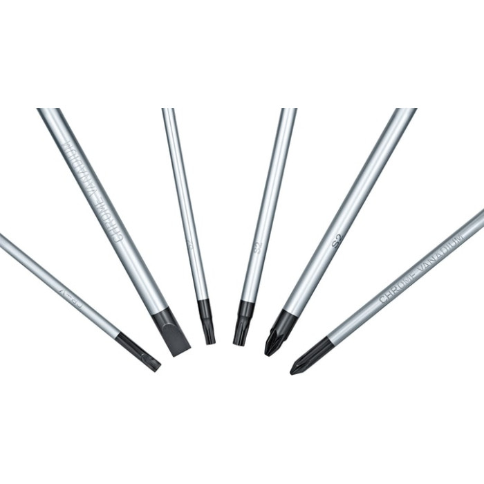 Викрутка Bosch набір 6шт, SL 3.5, 6.5 мм, Т15х75мм, Т20х100мм, PH1x100мм, PZ2x125 мм (1600A02CV3)