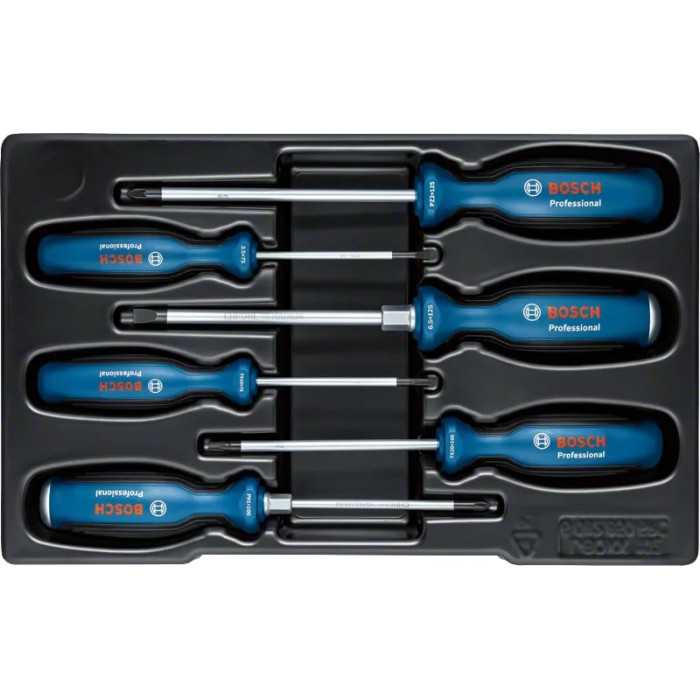 Викрутка Bosch набір 6шт, SL 3.5, 6.5 мм, Т15х75мм, Т20х100мм, PH1x100мм, PZ2x125 мм (1600A02CV3)