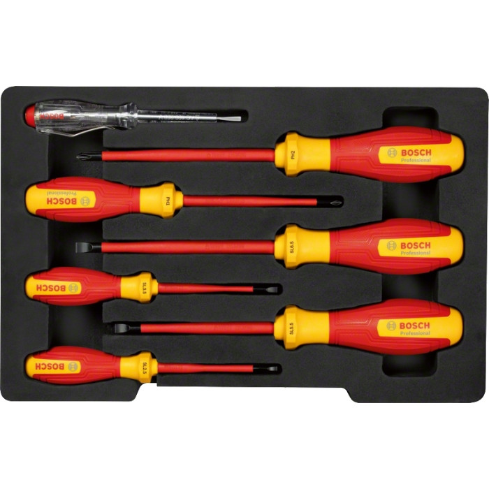 Викрутка Bosch Professional, (SL/PH), VDE, набір 7 шт (1600A02NF7)