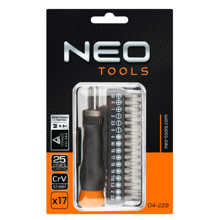 Neo Tools 04-228 Насадки прецизiйнi з тримачем, набiр 17 шт. (04-228)