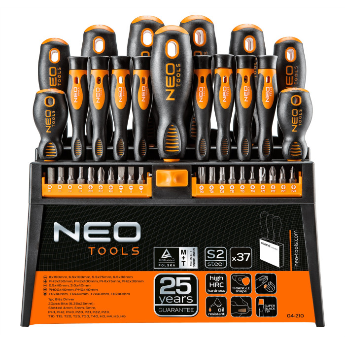 Neo Tools 04-210 Набiр вiкруток i насадок, 37 шт. (04-210)