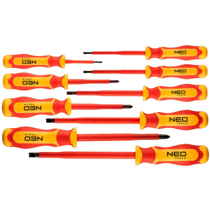 Neo Tools Викрутки набір 9шт, діелектрична, SL,PH, сталь S2 (04-143)
