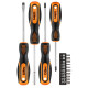 Neo Tools Викрутки, набір 14шт, 10 біт, SL,PH,Torx, сталь CrV (04-196)