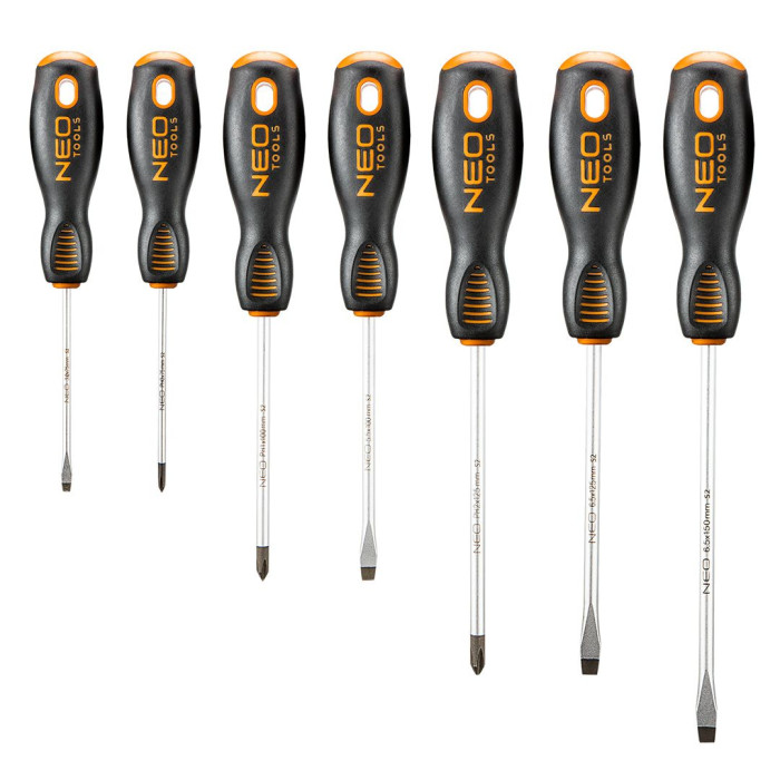 Neo Tools Викрутки, набір 7 од., SL, PH (04-206)