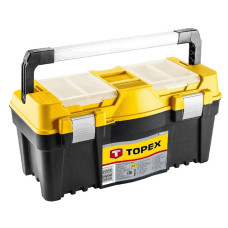 Topex Ящик для инструмента, 25", с лотками, алюминиевая ручка, 60х29х33 см (79R129)