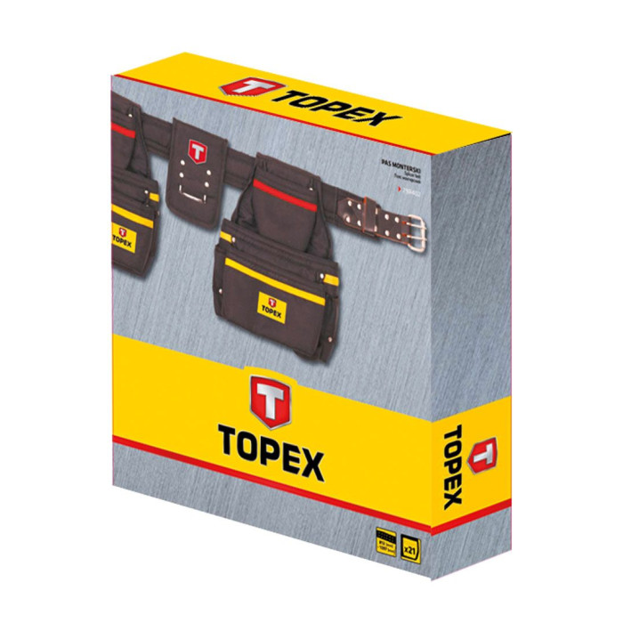 Topex Пояс для інструменту, 21 відділення, металевий тримач молотка (79R402)