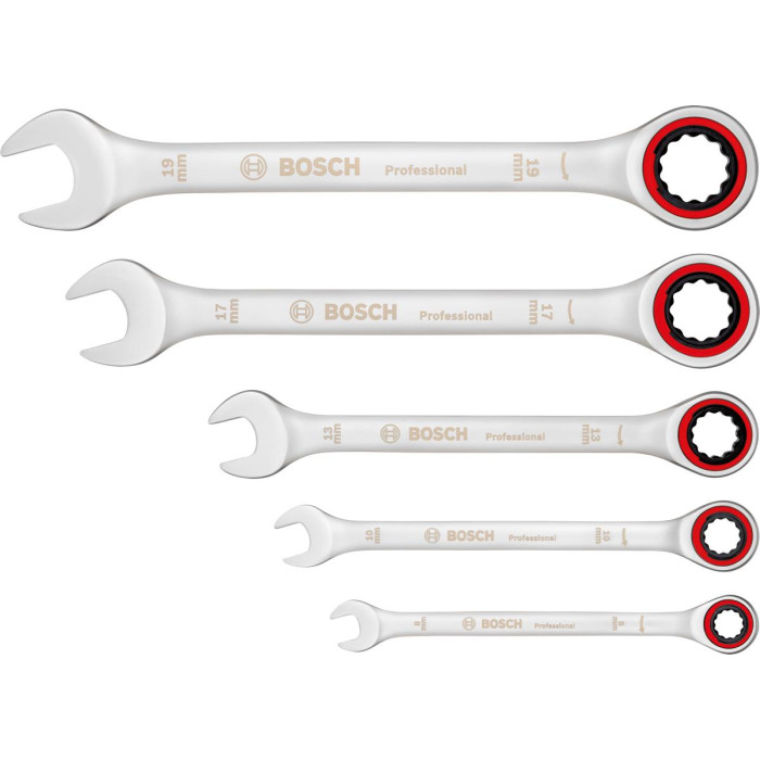 Ключі комбіновані Bosch, набір 5шт, 8,10,13,17,19мм (1600A02Z3D)