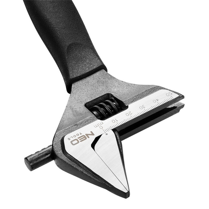 Neo Tools Ключ розвідний 250 мм, 0-50мм, сталь CrV, DіN 3117, прогумована рукоятка (03-016)