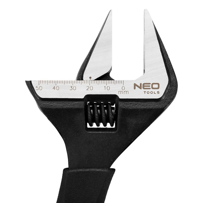 Neo Tools Ключ розвідний 250 мм, 0-50мм, сталь CrV, DіN 3117, прогумована рукоятка (03-016)