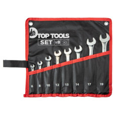 Top Tools Ключі гайкові, набір 8од., комбіновані, 6-19 мм (35D360)